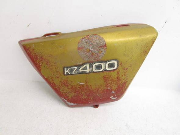 1975 75 Kawasaki KZ 400 Left Side Covers Red 36001-048-2K